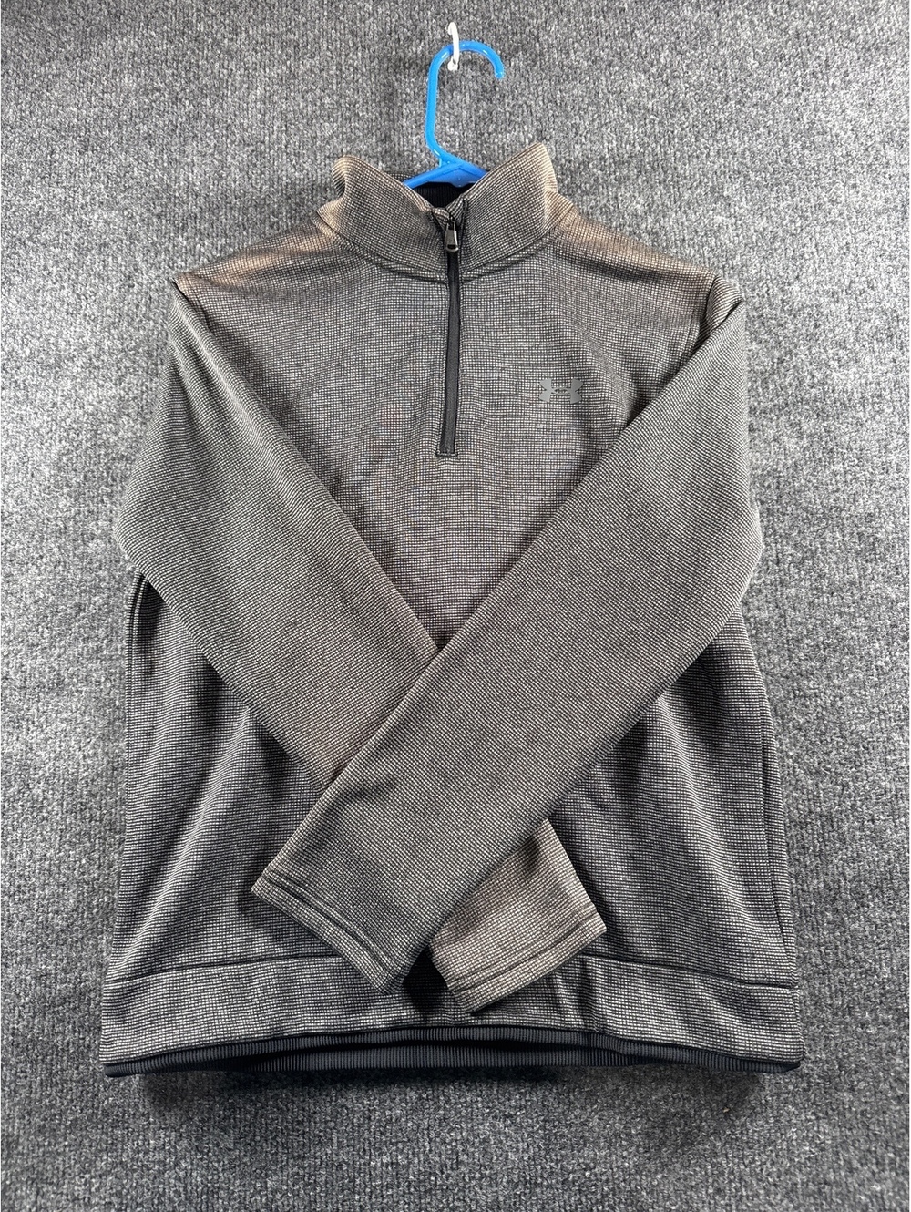 Under Armour ColdGear Mens Large Gray Quarter Zip Pullover Long Sleeve